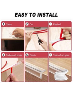 Aurafly Safety Edge Corner Protector Set, 2M Silicone PVC Soft Corner Protection Pads With 10 Psc Corner Guards for Against Sharp Corners of Cabinet Table Drawer，Keeping Children Safe  - Image 5