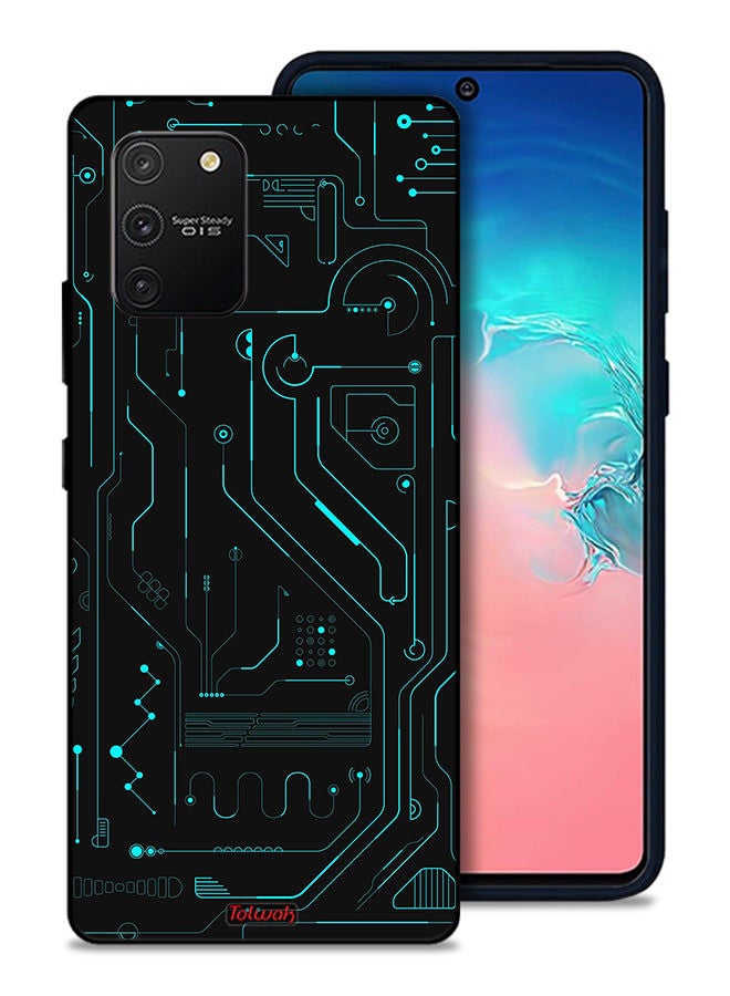 Tolwak Samsung Galaxy S10 Lite Protective Case Cover Digital Art Circuits Minimalism Multiple Display - Image 1