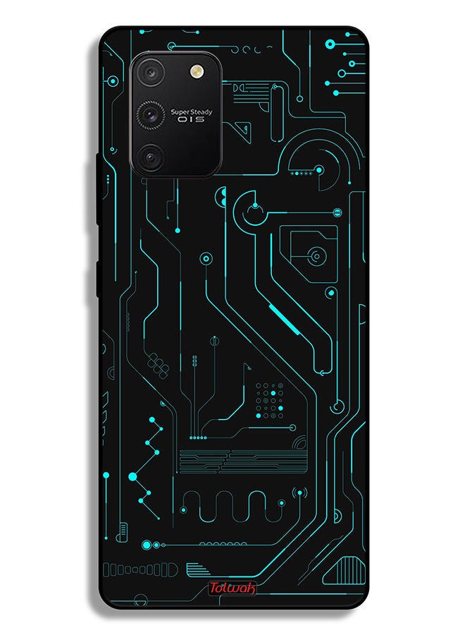 Tolwak Samsung Galaxy S10 Lite Protective Case Cover Digital Art Circuits Minimalism Multiple Display - Image 2