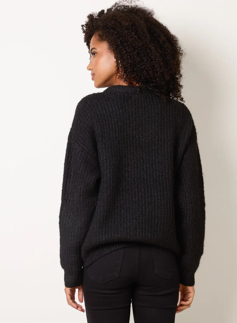 بلو فانيلا Pussybow Detail Knitted Cardigan