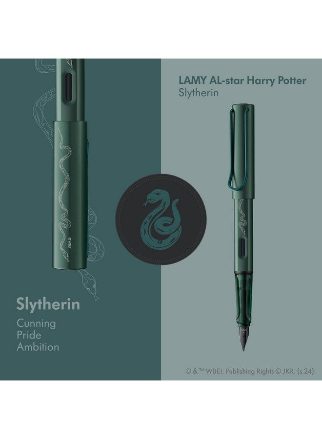 LAMY Al-Star Harry Potter Slytherin - Special Edition Fountain Pen With Engraving Of The House - Steel Nib In Size Ef - Lightweight Aluminum Body - Including Lamy T 10 Blue Cartridge - Right-Handed  - Image 3