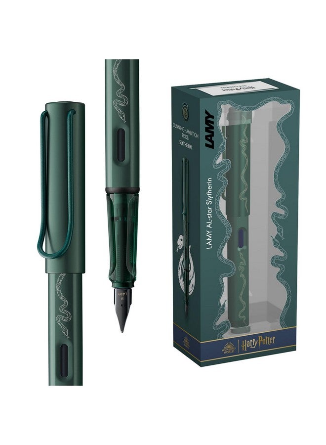 LAMY Al-Star Harry Potter Slytherin - Special Edition Fountain Pen With Engraving Of The House - Steel Nib In Size Ef - Lightweight Aluminum Body - Including Lamy T 10 Blue Cartridge - Right-Handed  - Image 1