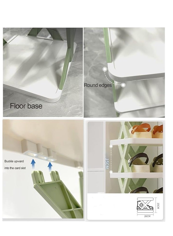 جزامة احذية من 5 طبقات بتصميم خفيف الوزن وقابل للتعديل من البلاستيك وقابل للطي - يوفر فى المساحة للمنزل والمكتب - Image 5