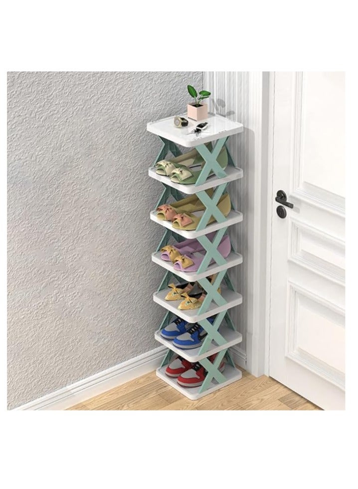 جزامة احذية من 5 طبقات بتصميم خفيف الوزن وقابل للتعديل من البلاستيك وقابل للطي - يوفر فى المساحة للمنزل والمكتب - Image 2