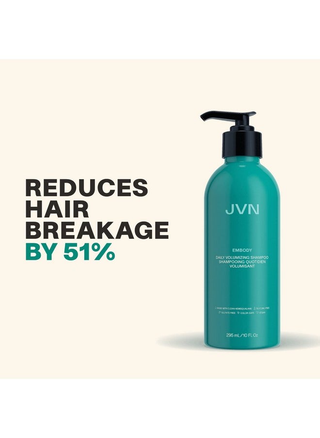 JVN JVN Embody Volumizing Shampoo, Clean, Volume-Boosting Shampoo for All Hair Types, Clarifying, Adds Fullness and Restores Shine, Sulfate-Free, 10 Fluid Ounces  - Image 3