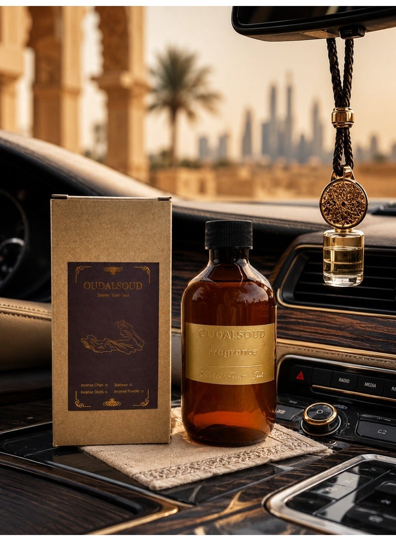 أود أل سعود معطر جو للسيارة بسعة 300 مل برائحة خشب الأرز الأسود والعرعر، خالٍ من الكحول والمواد المضافة، مناسب للأطفال والنساء الحوامل، للاستخدام في السيارات والغرف والمكاتب المنزلية وغرف النوم. - Image 3