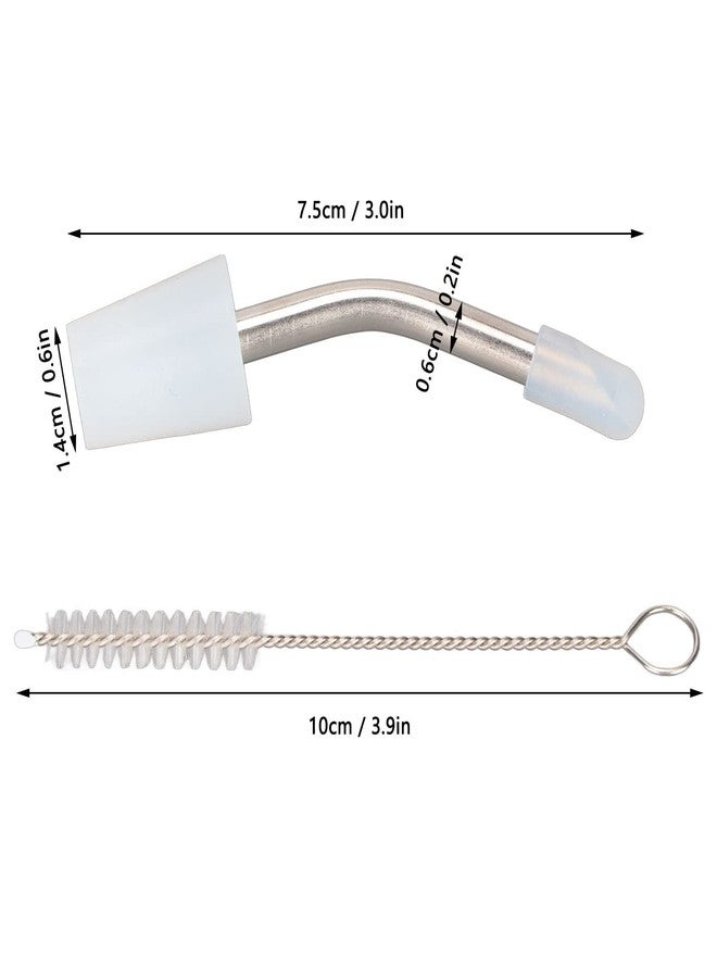 Fdit Stainless Steel Extended Kettle Spout with 10cm Brush, Coffee Kettle Spout for Home Kitchen Outdoor Use - Image 2