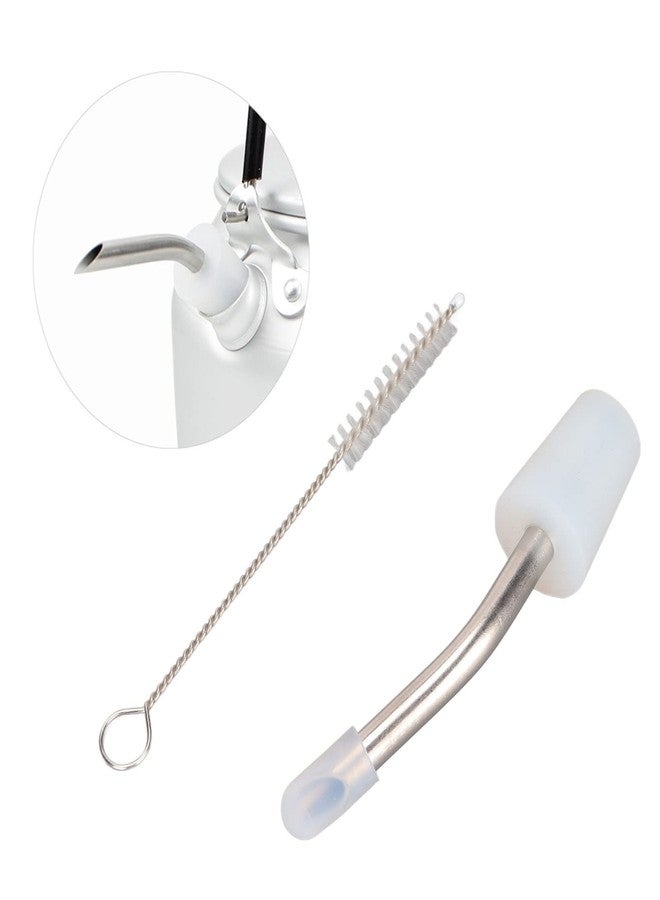 Fdit Stainless Steel Extended Kettle Spout with 10cm Brush, Coffee Kettle Spout for Home Kitchen Outdoor Use - Image 3