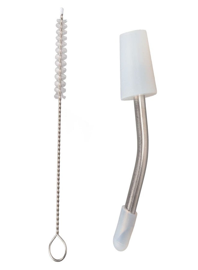 Fdit Stainless Steel Extended Kettle Spout with 10cm Brush, Coffee Kettle Spout for Home Kitchen Outdoor Use - Image 1