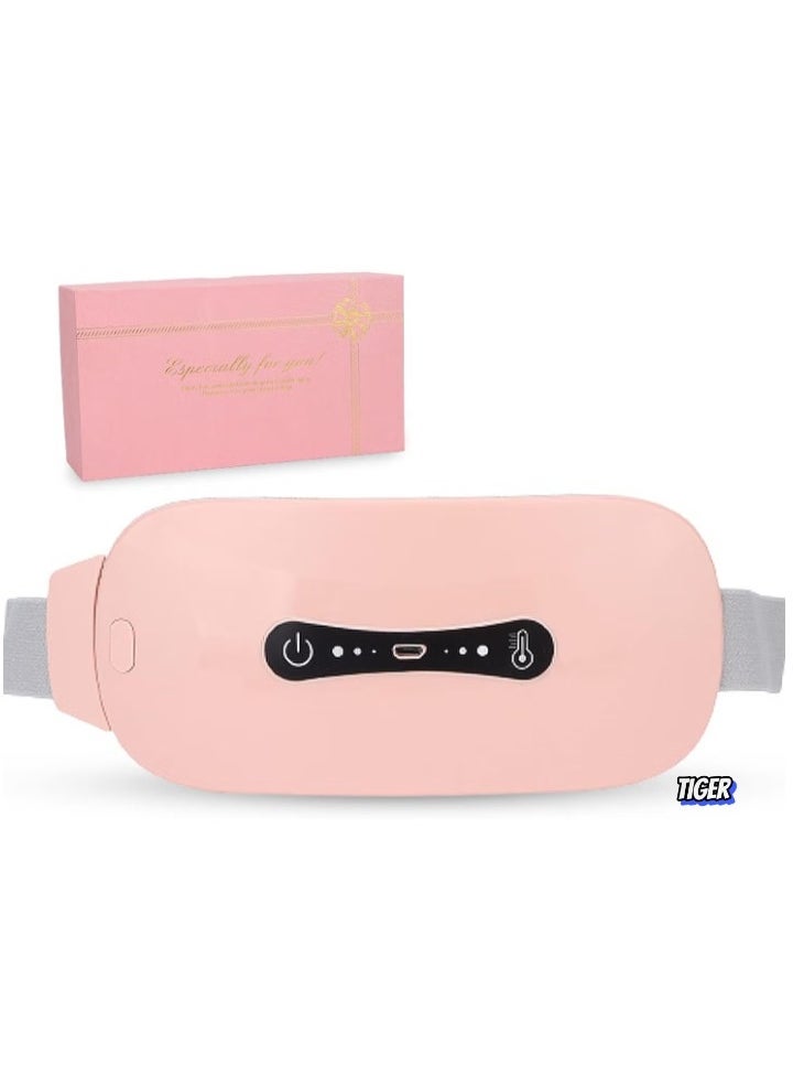 JAJEEK Portable Cordless Heating Pad for Cramps & Pain Relief – 5 Heat Levels & 7 Massage Modes – Menstrual Heating Pad for Back or Belly – Ideal for Women & Girls – Rechargeable, Convenient, and Comfortable Relief for Period Cramps, Stomach Pain, and Muscle Tension - Image 1