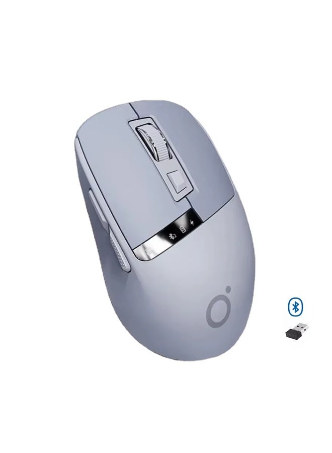 Eweadn Q2 Dual Mode Wireless, Bluetooth  Silent Click Mouse - Optical Sensor 1600 DPI Rechargeable USB C with Display - Image 1