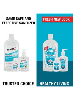 Germ-X Germ-X Original Hand Sanitizer, Non-Drying Moisturizing Gel with Vitamin E, Instant and No Rinse Formula, Large Family-Size Flip Top Bottle, 32 Fl Oz (Pack of 4)  - Image 2