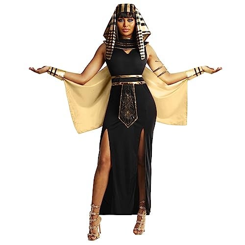 Morph Cleopatra Costume Women, Egyptian costume womens, Egyptian Goddess Costumes, Halloween Costumes For Women Adult, Large - Image 1