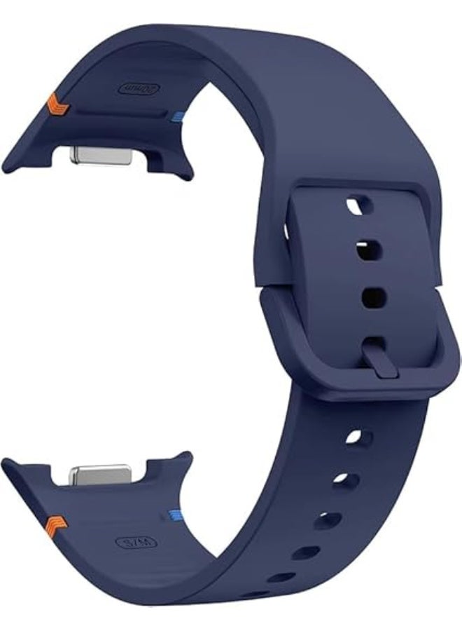 Sport Silicone Bands for Samsung Galaxy Watch 8 Band 40mm /44mm/8 Classic 46mm, One Click No Gap Soft Sport Waterproof Strap for Samsung Galaxy Watch 8 Classic Band 46mm (Blue) - Image 3