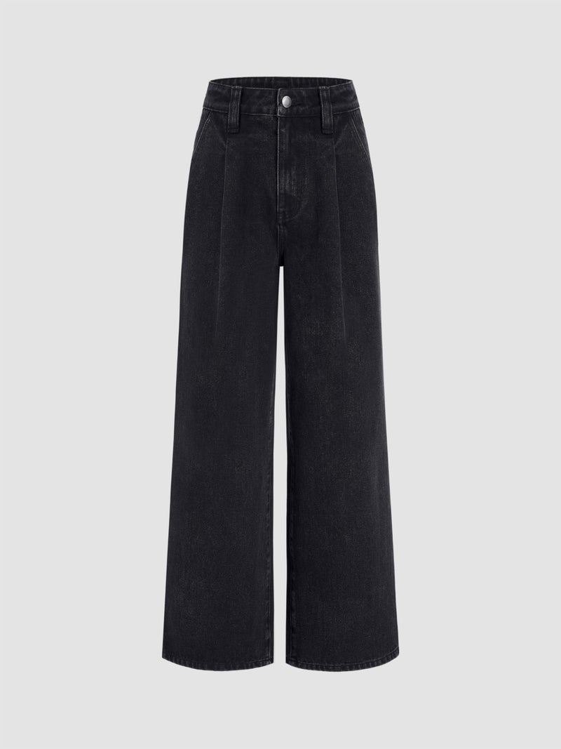 CIDER Jeans for Women High Waist Wide Leg Jeans Straight Leg Trousers Baggy Denim Pants with Pocket Oversized Black - Image 4