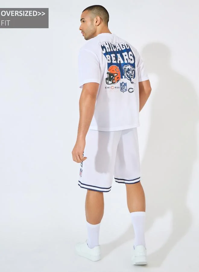 Styli Styli NFL Chicago Bears Jersey Oversized T-Shirt and Shorts Athleisure Co-Ords