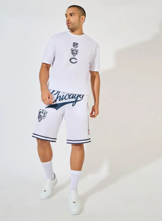Styli Styli NFL Chicago Bears Jersey Oversized T-Shirt and Shorts Athleisure Co-Ords