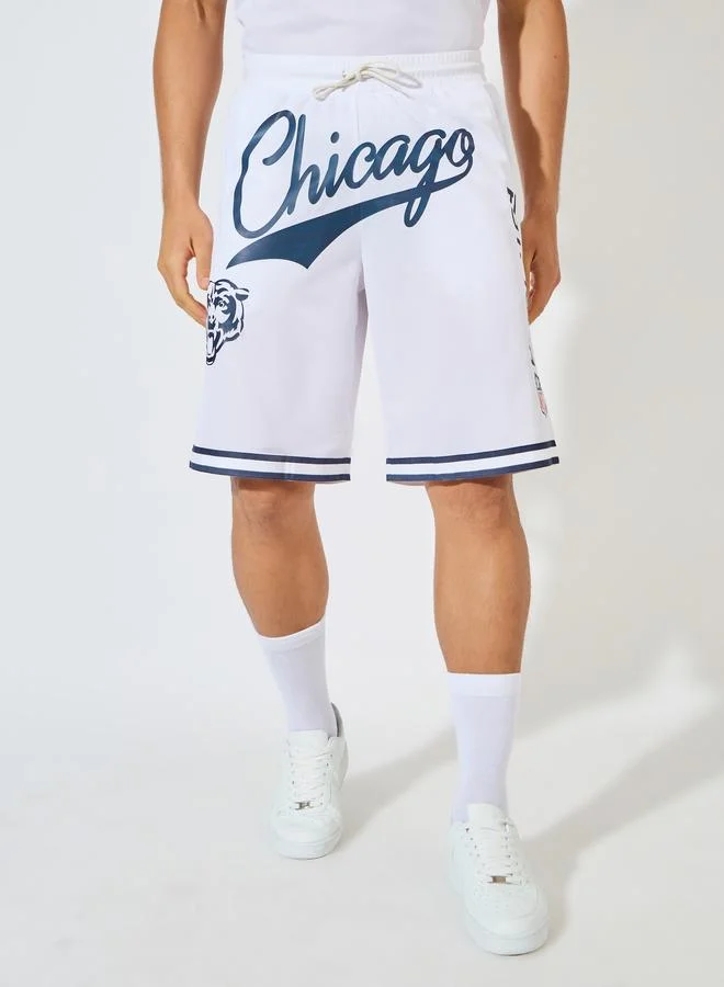 Styli Styli NFL Chicago Bears Jersey Oversized T-Shirt and Shorts Athleisure Co-Ords