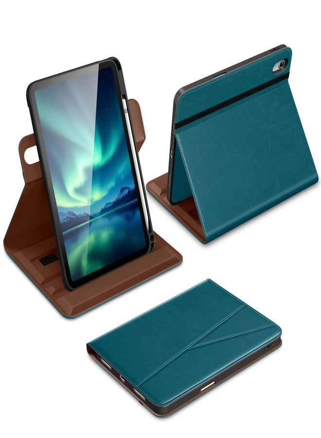 DTTO for iPad A16 Case, iPad 11th / 10th Generation Case (2025/2022), 360 Degree Rotating Premium Leather Folio Stand Cover with Pencil Holder, Light Blue - Image 1