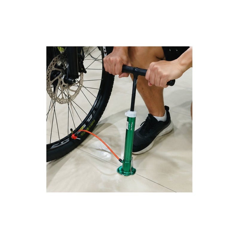 Garden Games: Hand Floor Pump for Bicycle, Football and Inflatable Toys, Green - Image 3