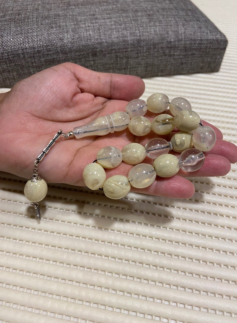 Faturan Prayer Beads For Men 17 Beads Size 13.5mm*15.5mm - Image 1