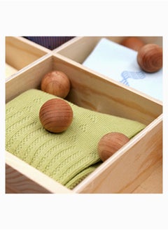 Generic Cedar Balls, Natural Aromatic Red Cedar Wooden Moth Balls Anti Moth Freshener & Deodoriser for Wardrobes Clothes Storage Drawer Wardrobe Freshener Accessories with 5 Satin Bags (30Pcs)  - Image 2