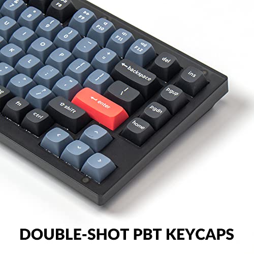 Keychron V1 Wired Custom Mechanical Keyboard, 75% Layout QMK/VIA Programmable Macro with Hot-swappable Keychron K Pro Brown Switch Compatible with Mac Windows Linux (Frosted Black - Translucent) - Image 5