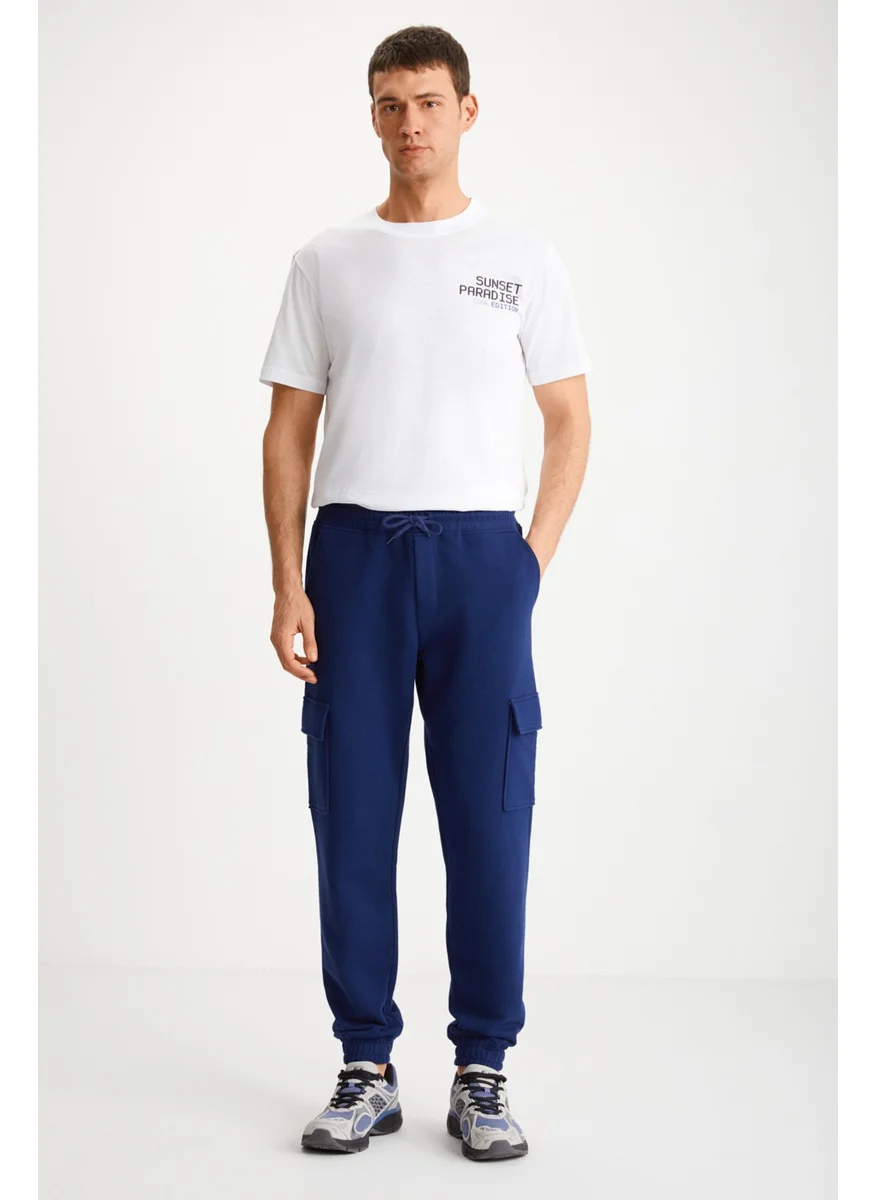 جريميلانج Reginald Men's Navy Blue Sweatpants