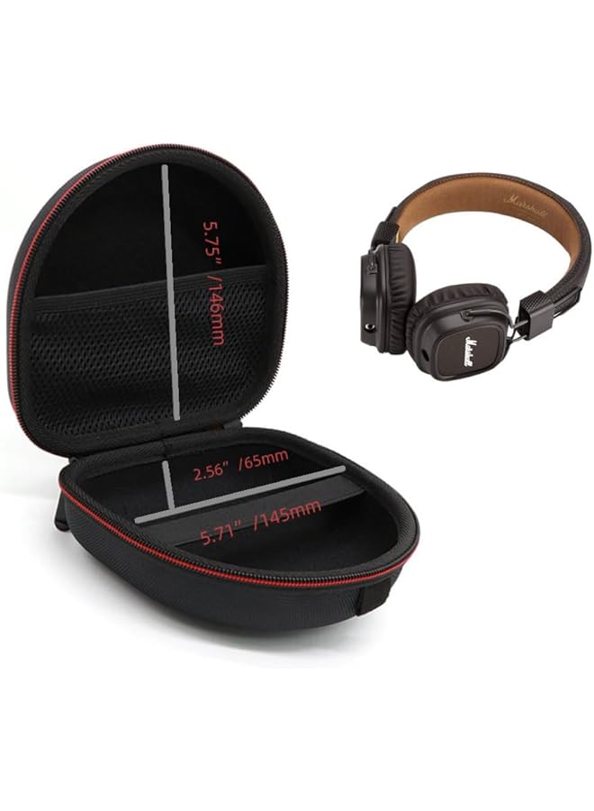 erorex Compatible With Marshall Major Ii Iii Iv V Hard Shell Case Travel Storage Bag For Major 5 4 3 2 Headphones Black  - Image 2