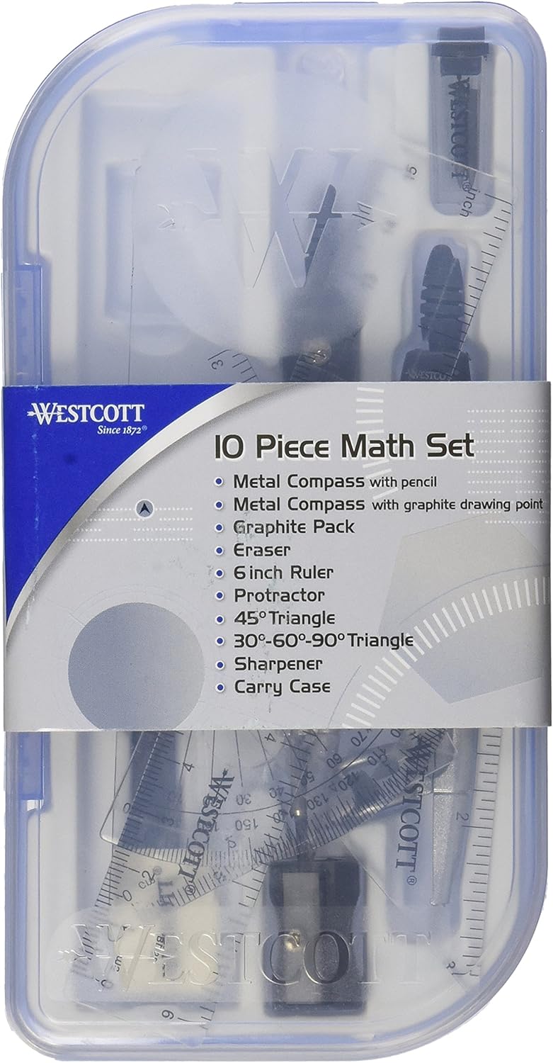 Westcott 10 Piece Math Set - Image 1