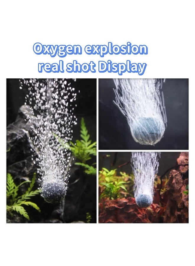 HUANXIN HOME 6pcs Aquarium Mini round Mineral Bubble Air Stone Pond Fish Tank Pump Aerator Aeration Hydroponic Oxygen Air Stone Accessories 22mm Diameter - Image 4