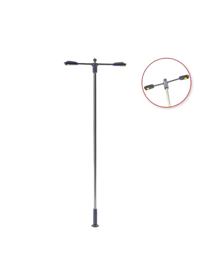 10pcs Model Street Lights Model Railway Train Lamp Post Street Lights LEDs, 1:100 Scale Adjustable Mini Lamppost for Railway Layouts, Garden & Dollhouse (Bright White) - Image 2