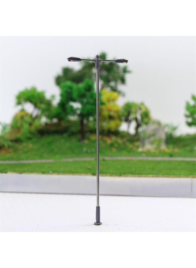 10pcs Model Street Lights Model Railway Train Lamp Post Street Lights LEDs, 1:100 Scale Adjustable Mini Lamppost for Railway Layouts, Garden & Dollhouse (Bright White) - Image 5