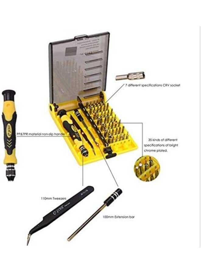 Jackly JK-6089A 45-in-1 Magnetic Precision Screwdriver Set for Mobile, Laptop, Watch, Glasses & Electronics Repair Tool Kit - Image 3