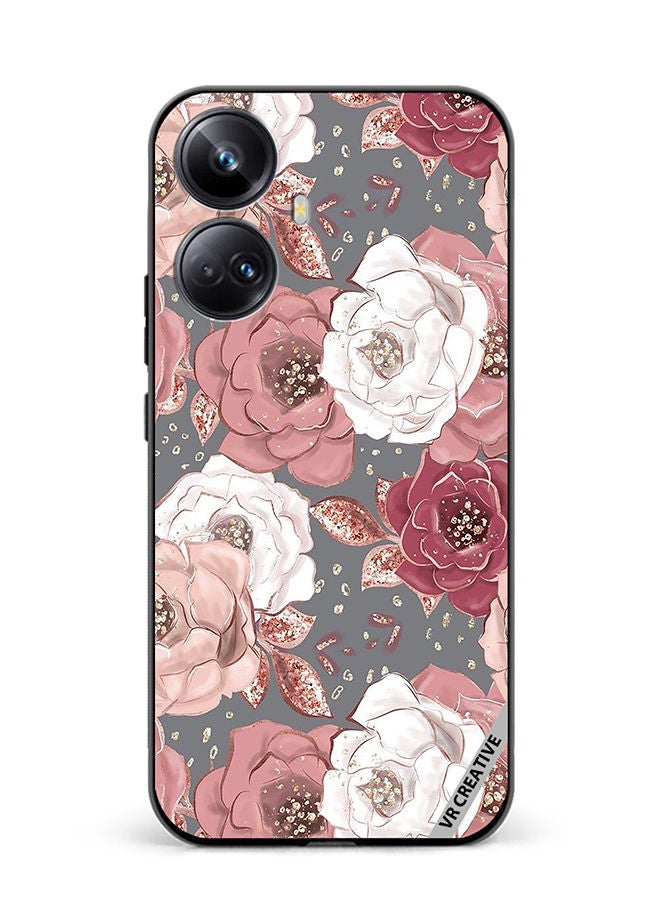 VR CREATIVE Protective Case Cover For Realme 10 Pro Plus Rose Flower Design Multicolour - Image 1