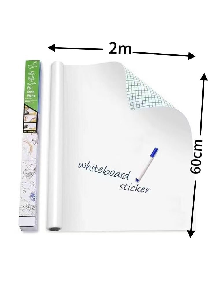  طائرة ورقية ستيكر لاصق ذاتي اللصق للسبورة البيضاء قابل للإزالة من ، ملصق حائط من الفينيل قابل للتقشير واللصق، ورق حائط للمدرسة والمكتب والمنزل وطلاب الكلية (60 × 200 سم) - Image 1