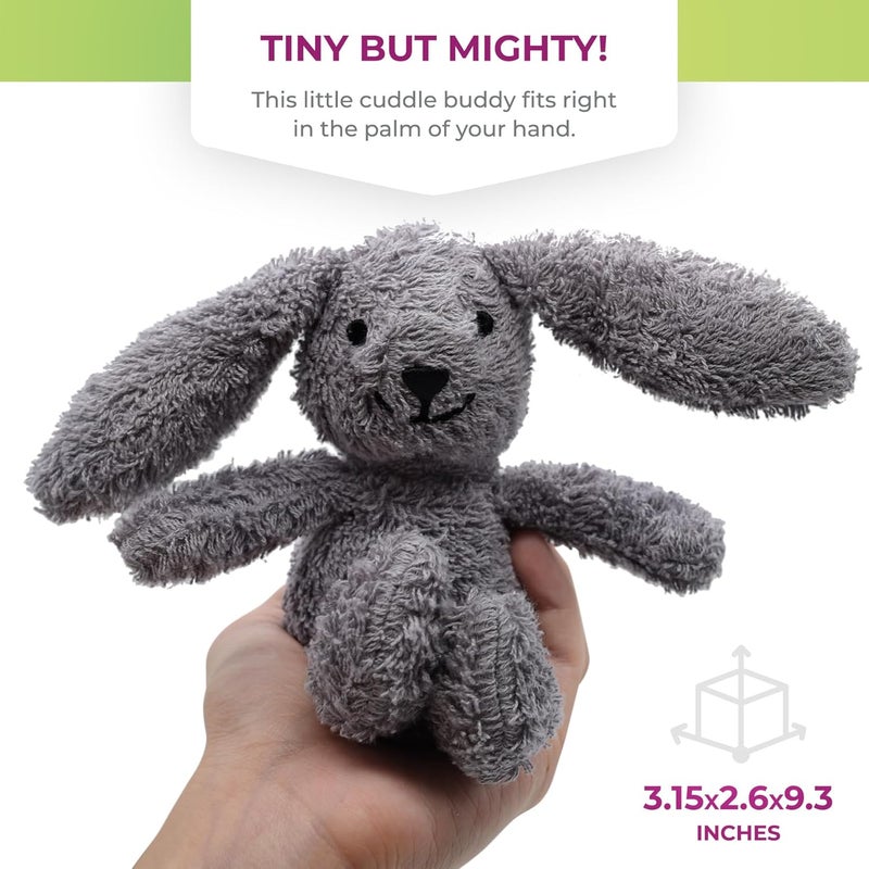 Thermal-Aid Zoo — Mini Baxter Bunny — Kids Hot and Cold Pain Relief Heating Pad Microwavable Stuffed Animal and Cooling Pad — Easy Wash, Natural Sleep Aid — Pregnancy Must-Haves for Baby First Aid Kit - Image 5
