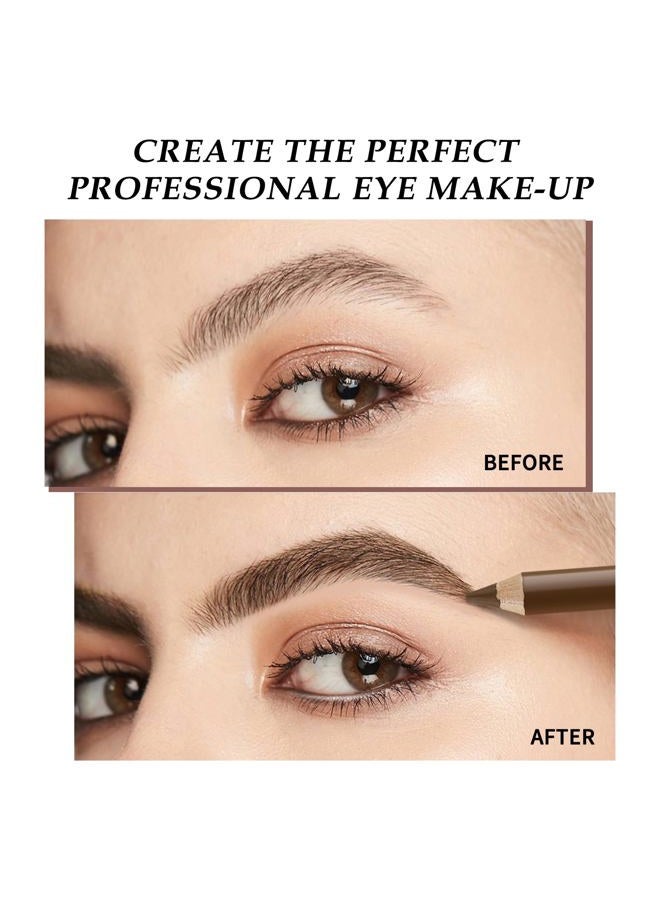 Apooliy 3 in 1 Eyebrow Pencil Set - Waterproof Long Lasting Eyebrow Pen, Matte White Eyeliner, Translucent Brow Contour - Women Eye Makeup - Image 5