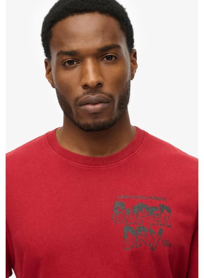 سوبر دراي تي شيرت جرافيك بي-موفي فضفاض