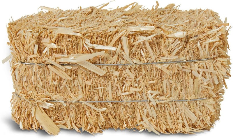 FloraCraft بالة قش زينة من فلورا كرافت - قش طبيعي مجفف بالشمس لتزيين المنزل والفعاليات، 2.5 × 2.5 × 5 بوصات - Image 2
