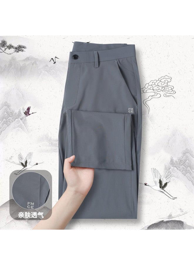 Fomoce spring/summer Men's Business Casual Pants - Skin-friendly, Breathable, Slim Fit Thin Trousers For Workplace - Image 2