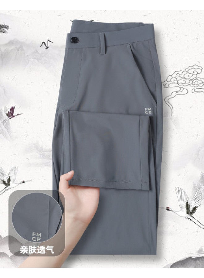 Fomoce spring/summer Men's Business Casual Pants - Skin-friendly, Breathable, Slim Fit Thin Trousers For Workplace - Image 1