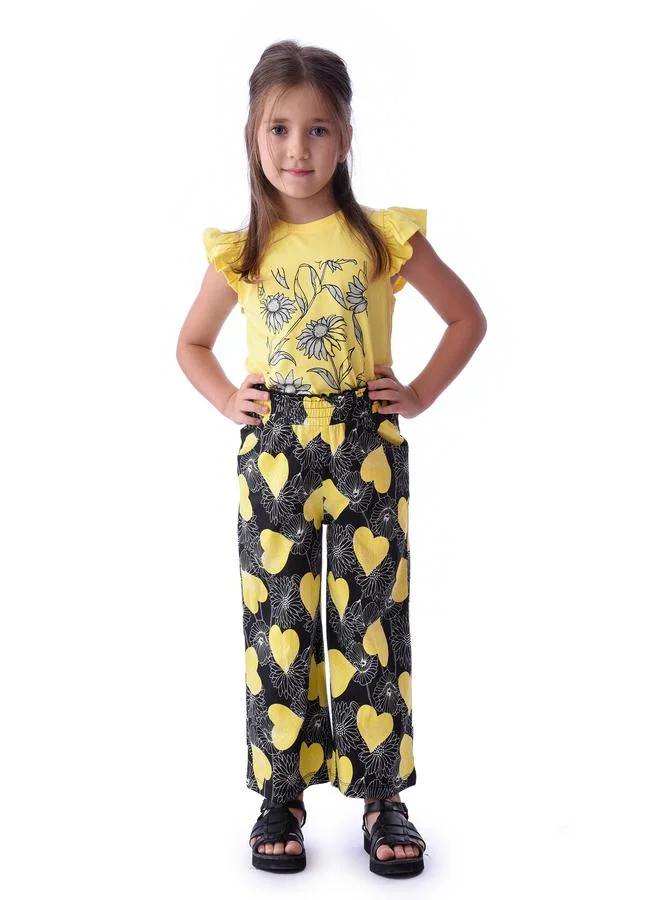 فكتور اند جين Floral Print Top & Straight Pants Set by Styli