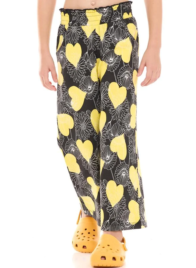 فكتور اند جين Floral Print Top & Straight Pants Set by Styli
