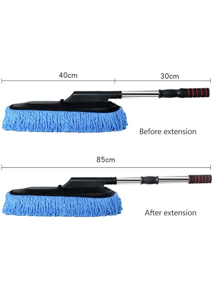 Car Cleaning Brush Microfibre Car Wash Brush with Telescopic Handle Multifunctional Car Wash Mop Wash Brush for Cars and Motorhomes Trucks multicolour - Image 2