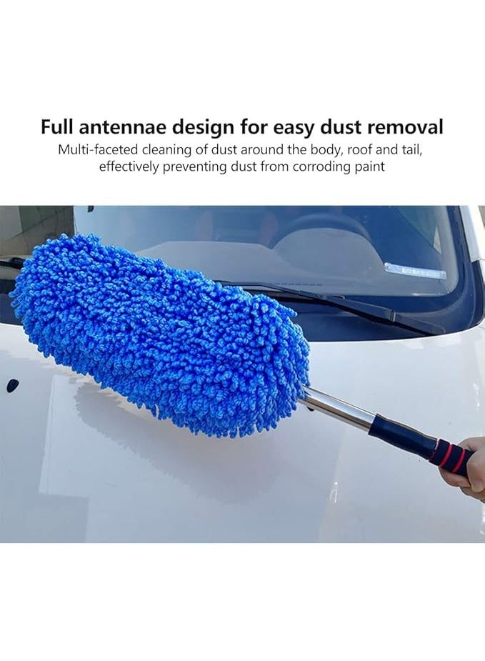 Car Cleaning Brush Microfibre Car Wash Brush with Telescopic Handle Multifunctional Car Wash Mop Wash Brush for Cars and Motorhomes Trucks multicolour - Image 3