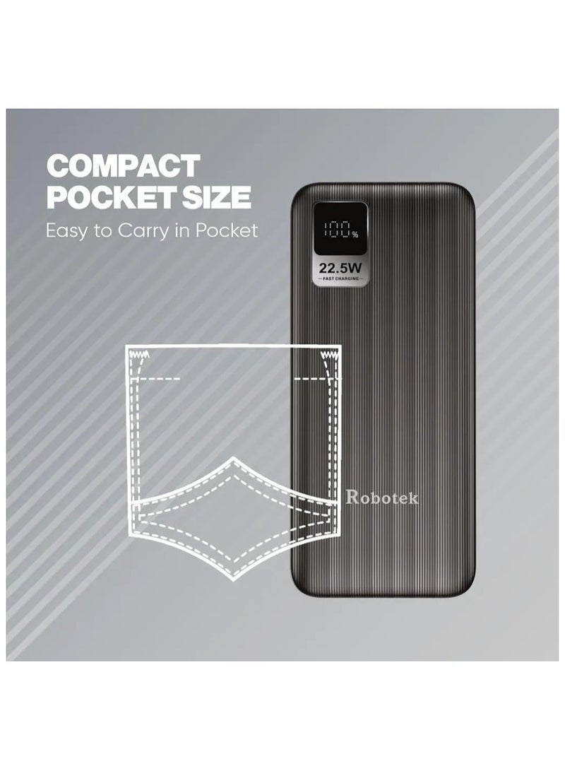PB004 - MN99 Power Bank Fast Charge 10000mAh - Black