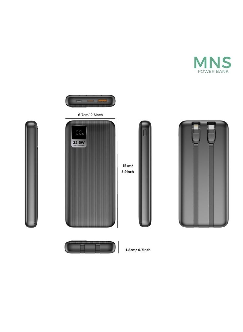 PB004 - MN99 Power Bank Fast Charge 10000mAh - Black