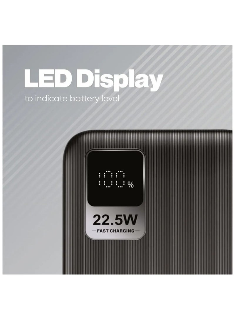 PB004 - MN99 Power Bank Fast Charge 10000mAh - Black