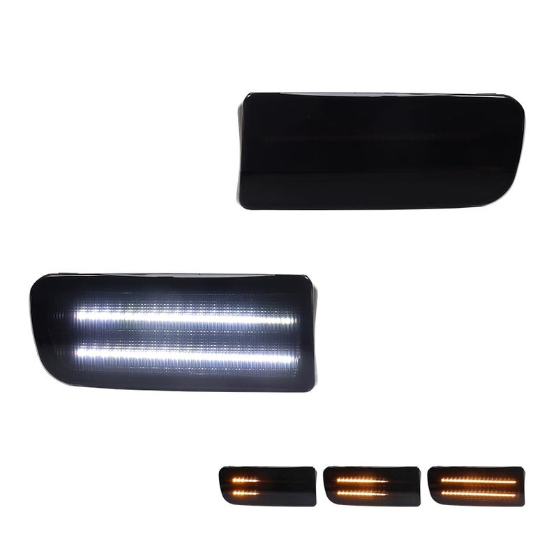 TurningMax For 1999 2000 2002 Toyota 4Runner Front Bumper Inner Turn Signal Lights Smoked Lens TO2530133,TO2531133, 81520-35250,81510-35260 - Image 1